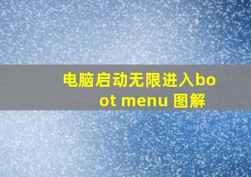 电脑启动无限进入boot menu 图解